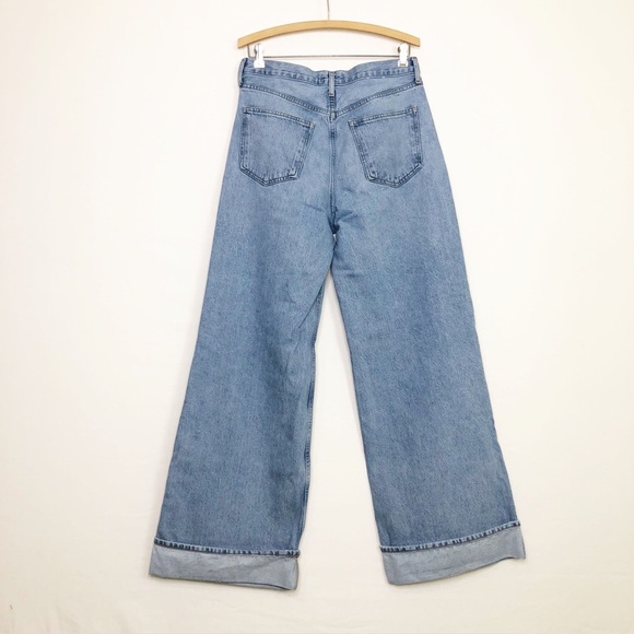 Agolde Dame wide leg cuffed buttonfly jeans - Picture 4 of 15